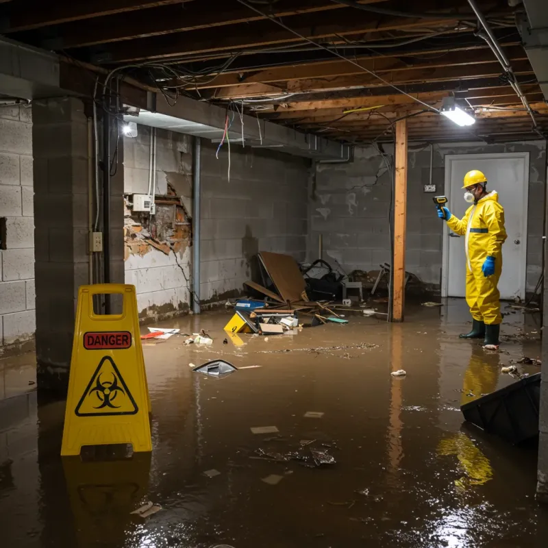 Flooded Basement Electrical Hazard in Mar-Mac, NC Property